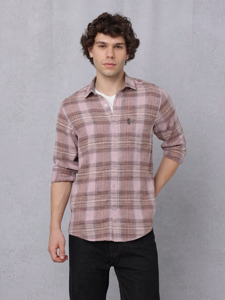 Multi-Pastel Coloured Check Woven Shirt