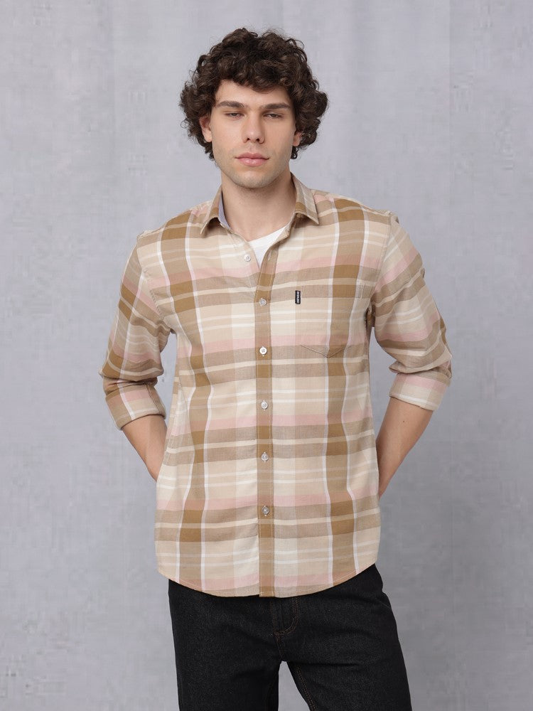 Big Multi-Coloured Check Woven Shirt