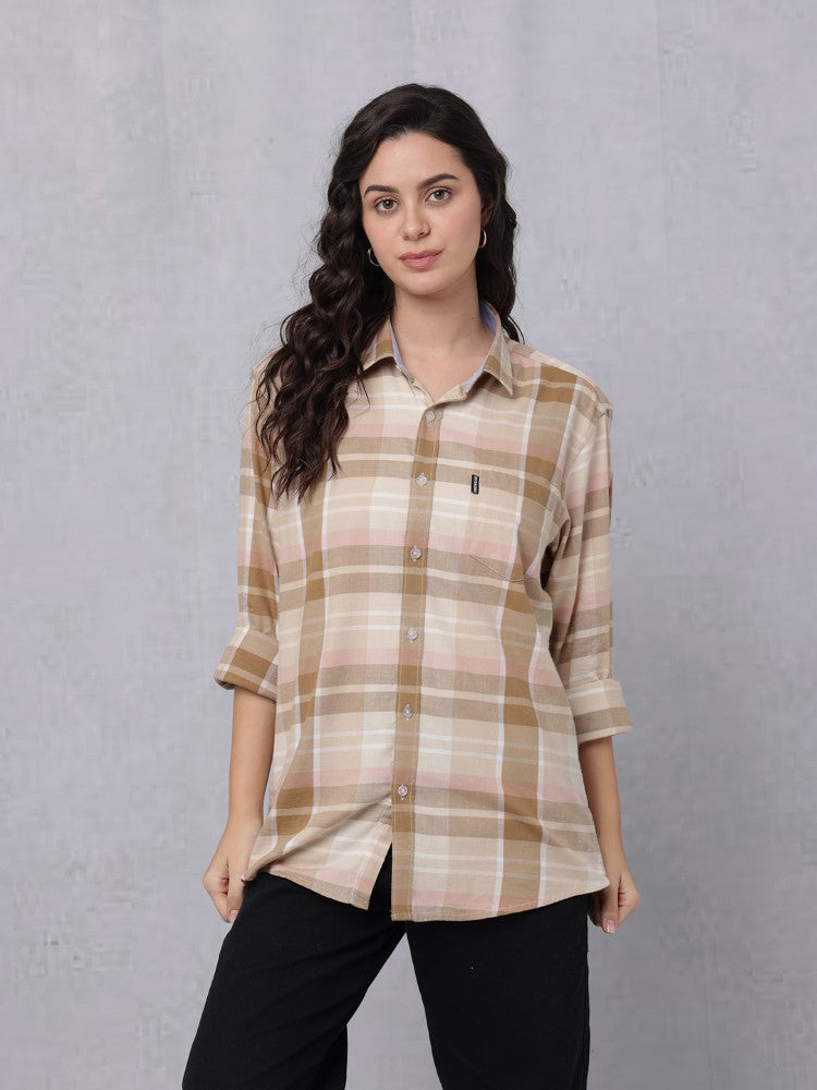 Big Multi-Coloured Check Woven Shirt