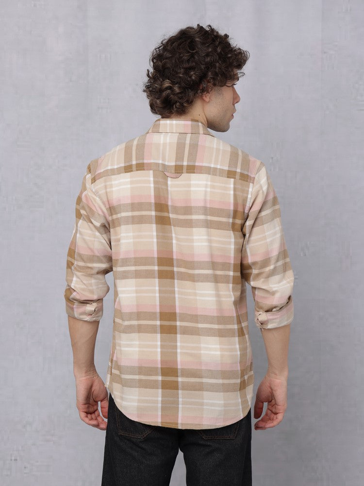 Big Multi-Coloured Check Woven Shirt