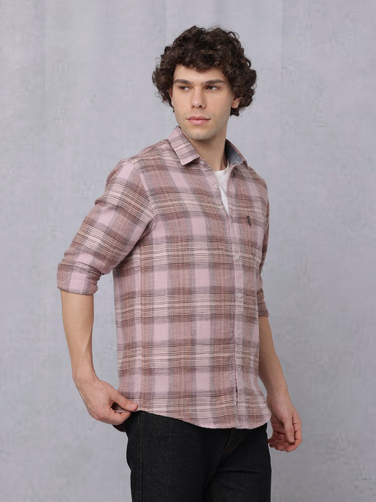 Multi-Pastel Coloured Check Woven Shirt