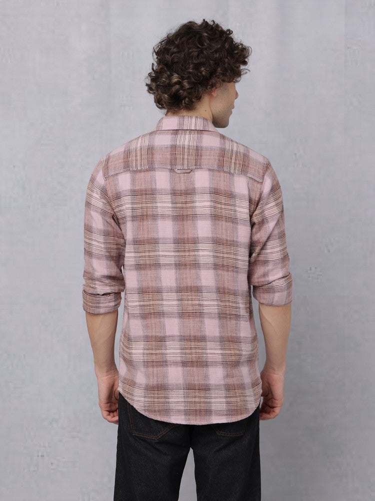 Multi-Pastel Coloured Check Woven Shirt