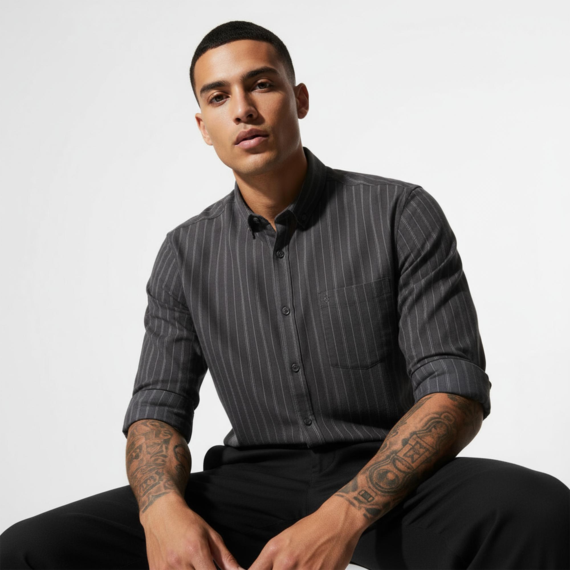 Charcoal Stripe Shirt