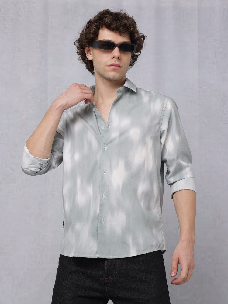 Grunge All Over Print Woven Shirt