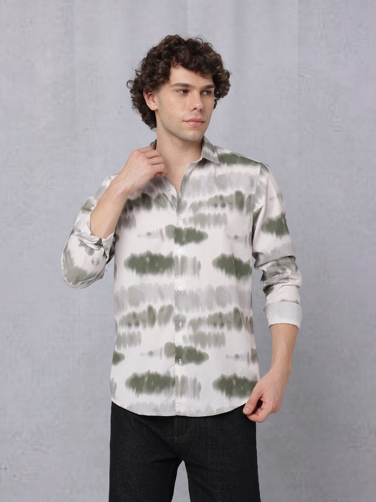 Tie & Dye All Over Print Woven Shirt