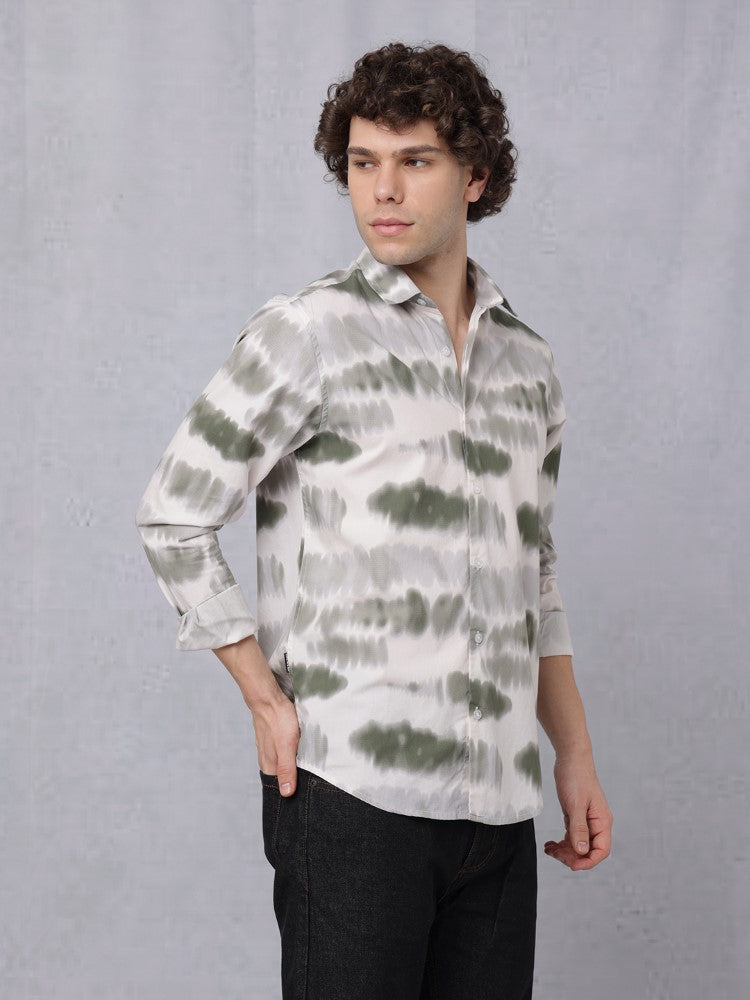Tie & Dye All Over Print Woven Shirt