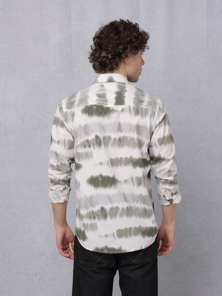 Tie & Dye All Over Print Woven Shirt