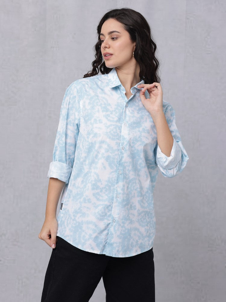 Tie & Dye All Over Print Woven Shirt