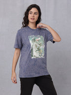 Lava Wash Chest Print Crew Neck T-Shirt