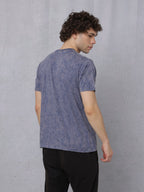 Lava Wash Chest Print Crew Neck T-Shirt