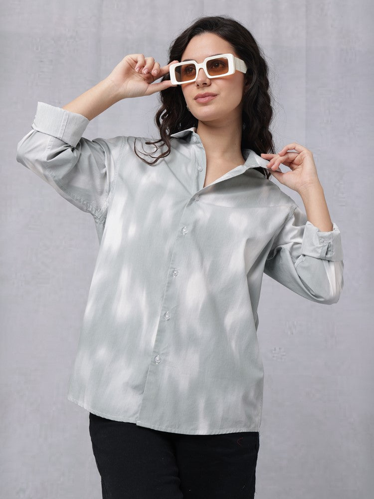 Grunge All Over Print Woven Shirt