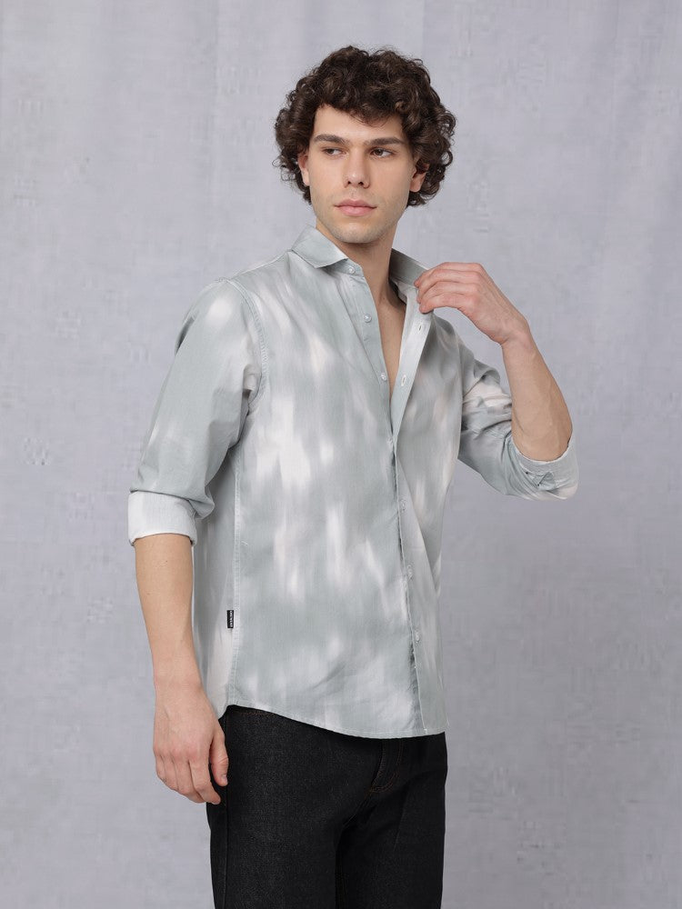 Grunge All Over Print Woven Shirt