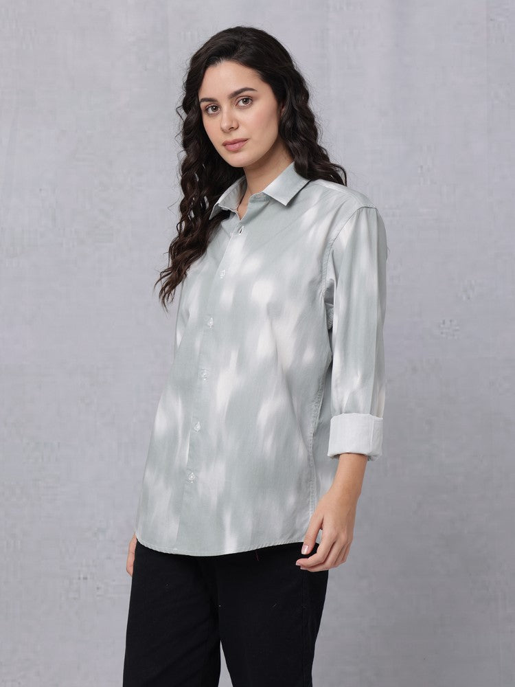 Grunge All Over Print Woven Shirt