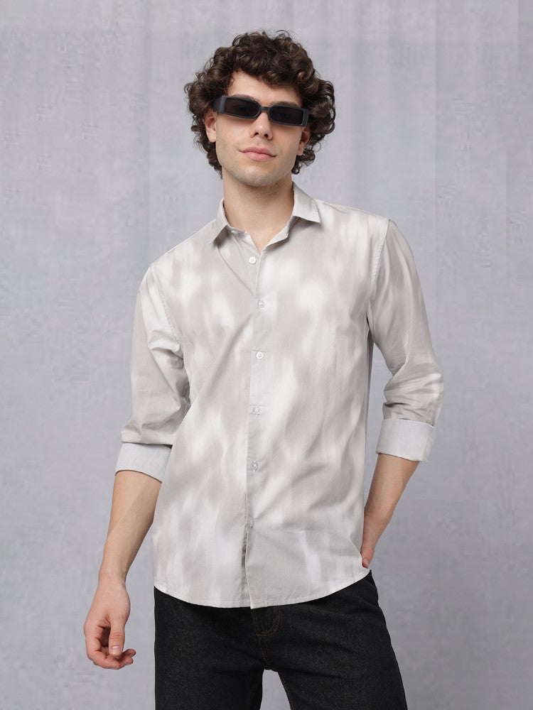 Grunge All Over Print Woven Shirt