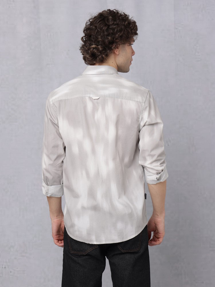 Grunge All Over Print Woven Shirt